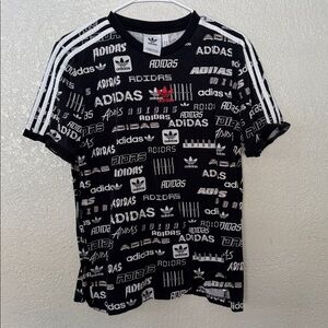 Adidas Black and White Logo T-Shirt